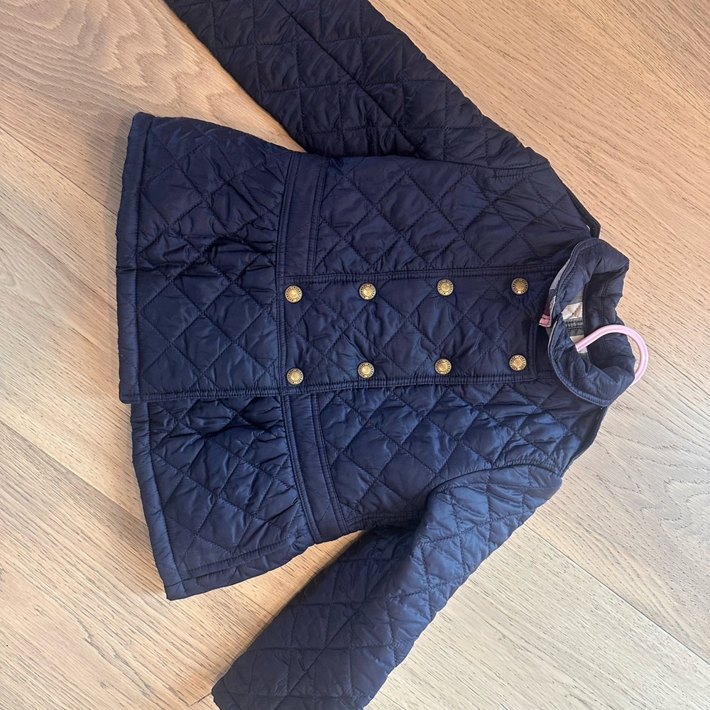 Burberry Kids Navy Quilted Puffer Jacket